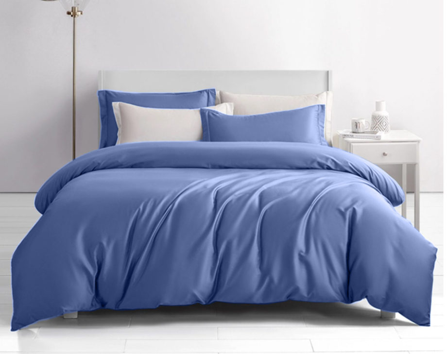 Photo 2 - Deep Blue Royal Cotton 400TC Bedding Set.