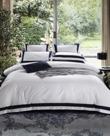 White Royal Cotton 500TC Bedding Set With Inserts