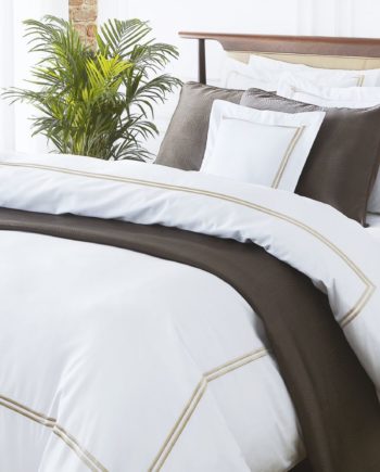 White Royal Cotton 600TC Bedding Set With Embroidery