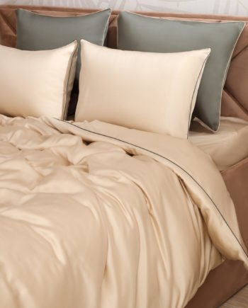 Colored Tencel Lux 300TC Bedding Set With Piping