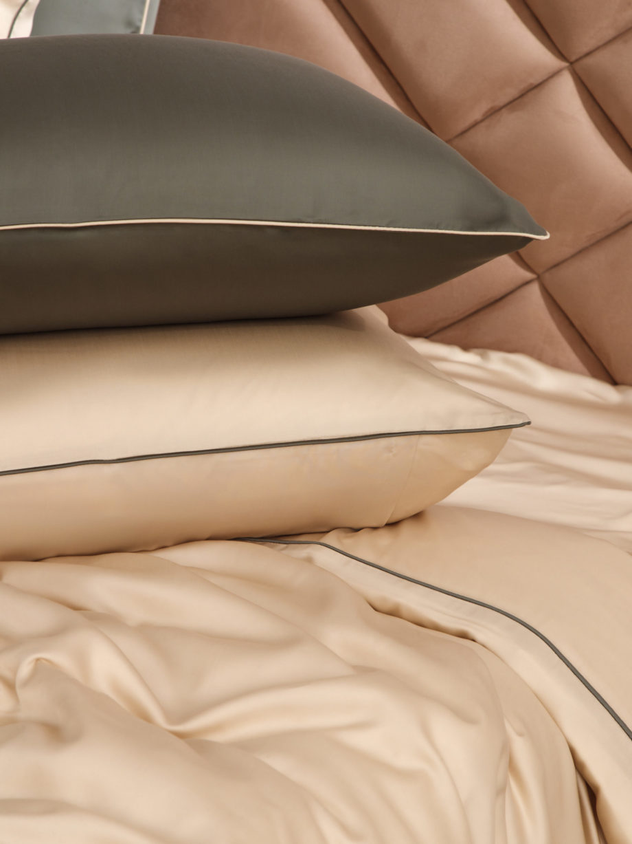 Photo 6 - Colored Tencel Lux 300TC Bedding Set With Piping.