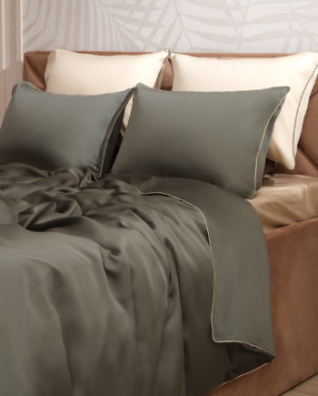 Colored Tencel Lux 300TC Bedding Set With Piping