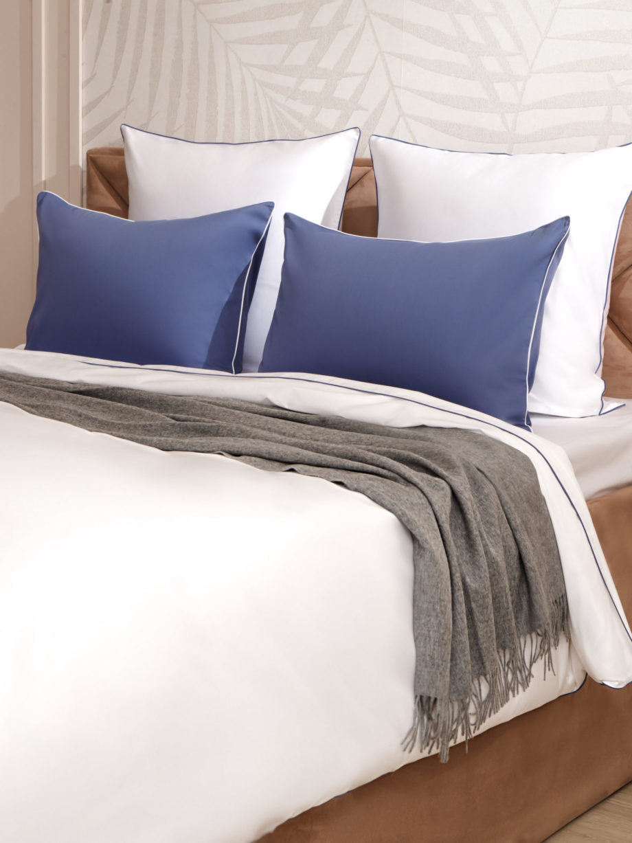 Photo 2 - Color Royal Cotton 500TC Bedding Set With Piping.