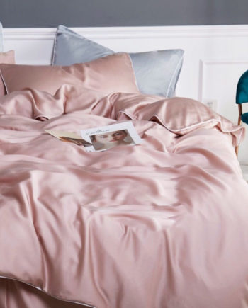 Powdery Pink Tencel 300TC Bedding Set With Piping